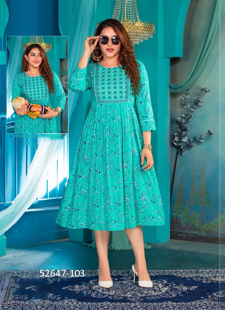 AVANTI - CATALOG # 52647 (SET OF 6 READYMADE KURTIS)