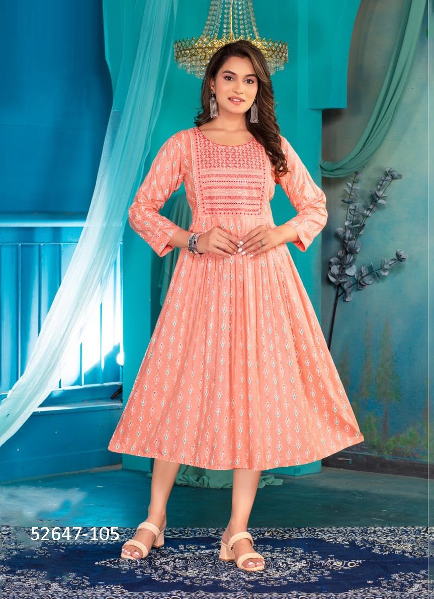 AVANTI - CATALOG # 52647 (SET OF 6 READYMADE KURTIS)