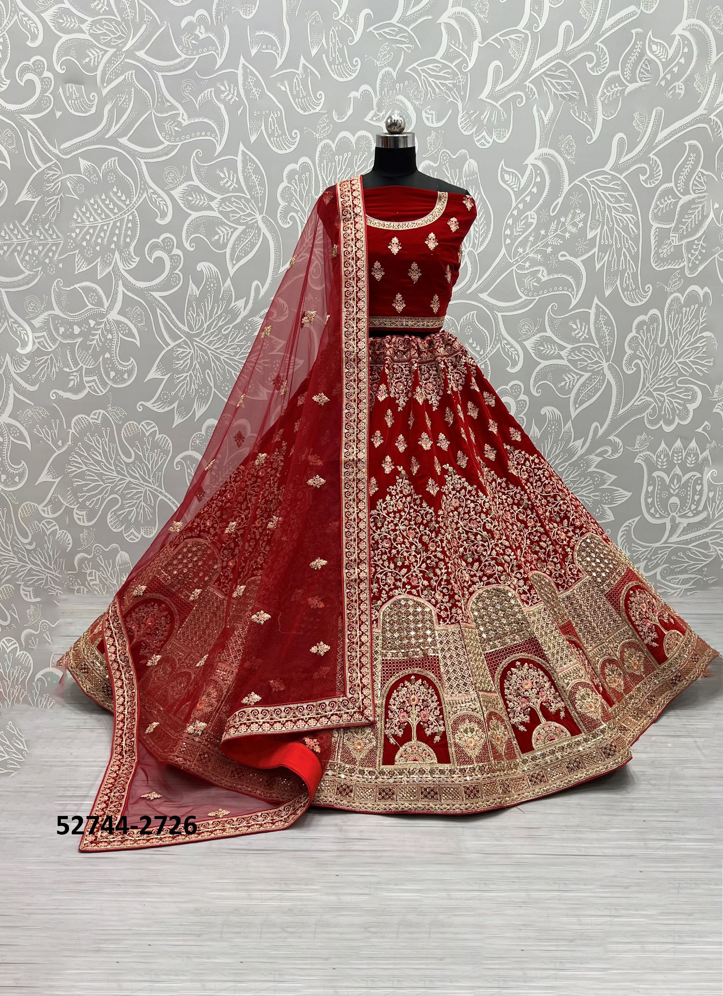SERIES 2725-2730 - CATALOG # 52744 (SET OF 7 LEHENGAS (SEMI-STITCHED))