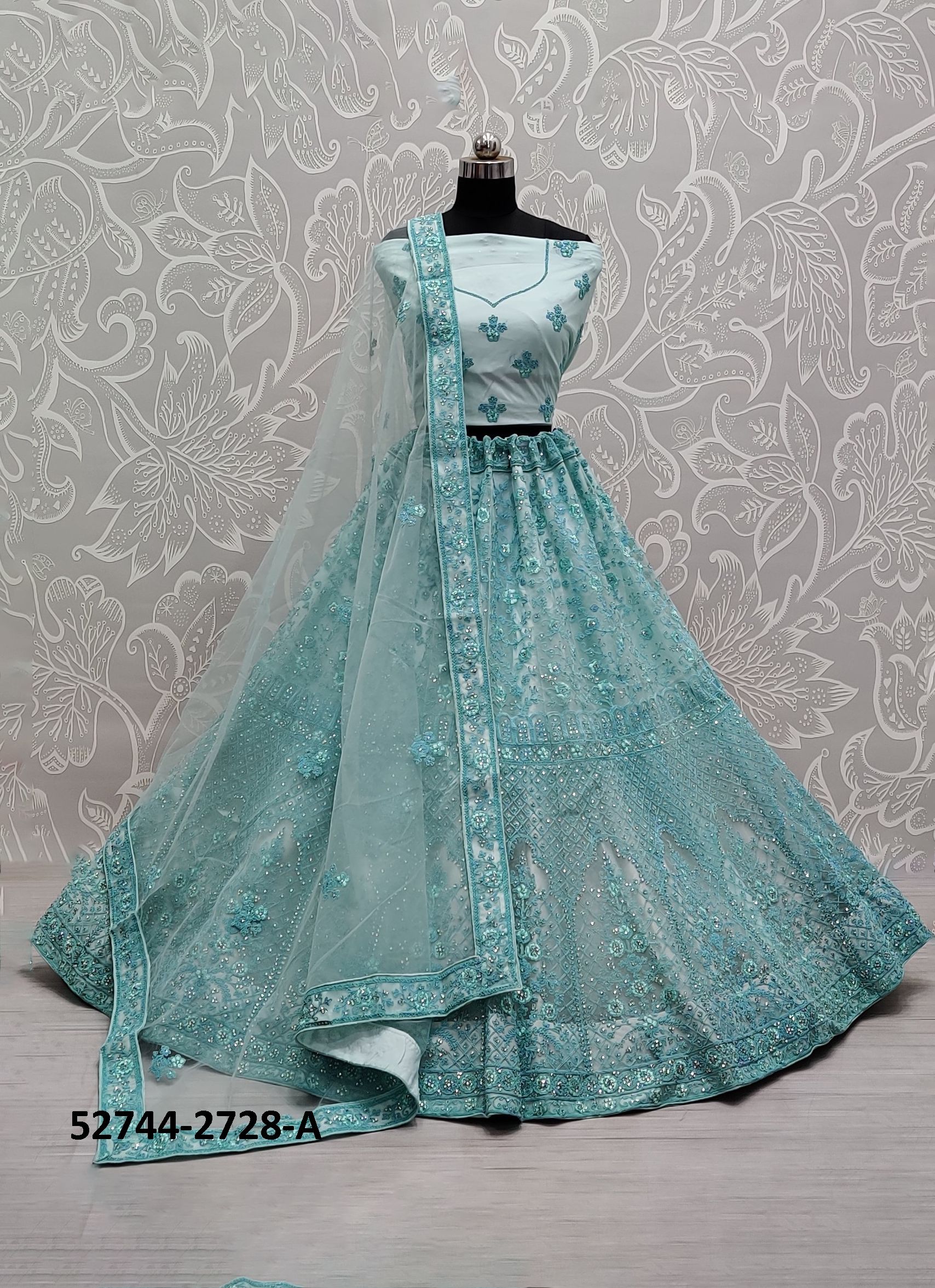 SERIES 2725-2730 - CATALOG # 52744 (SET OF 7 LEHENGAS (SEMI-STITCHED))