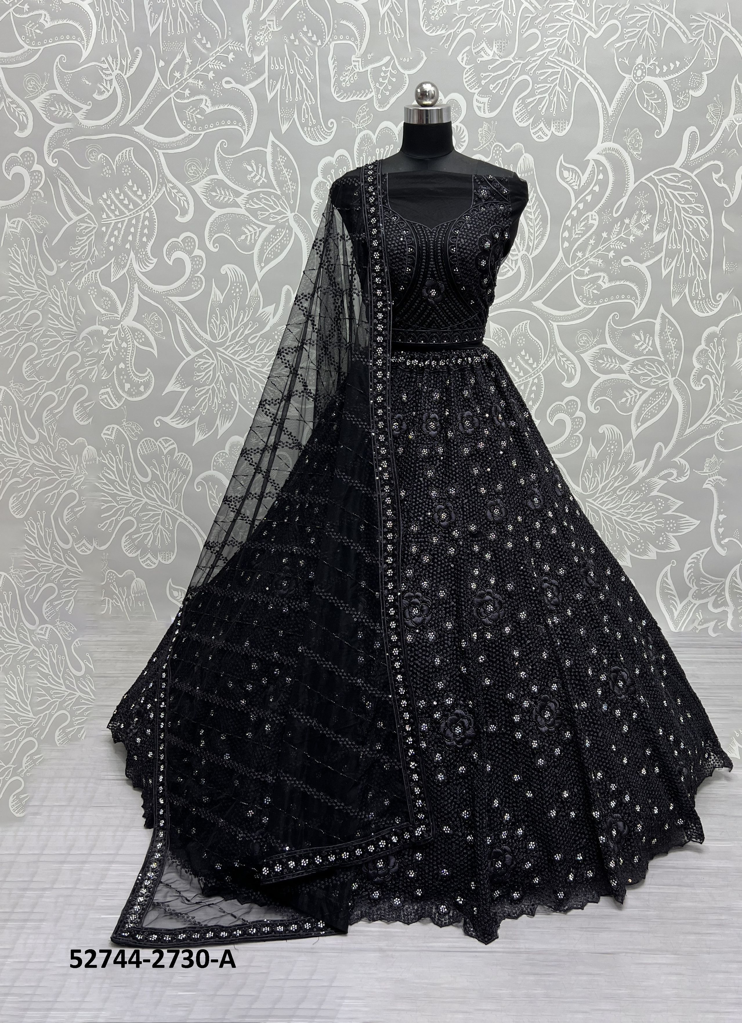 SERIES 2725-2730 - CATALOG # 52744 (SET OF 7 LEHENGAS (SEMI-STITCHED))