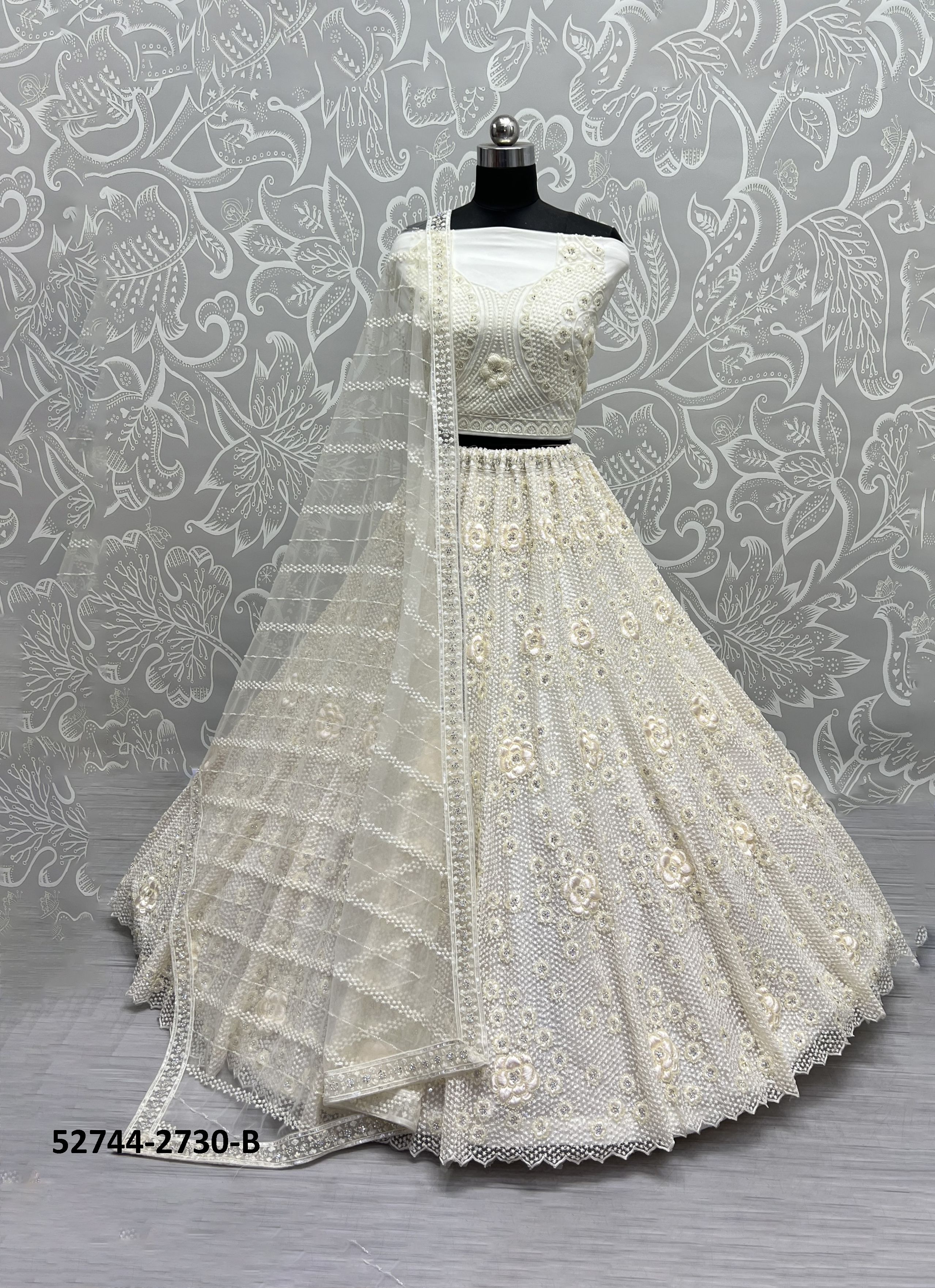 SERIES 2725-2730 - CATALOG # 52744 (SET OF 7 LEHENGAS (SEMI-STITCHED))