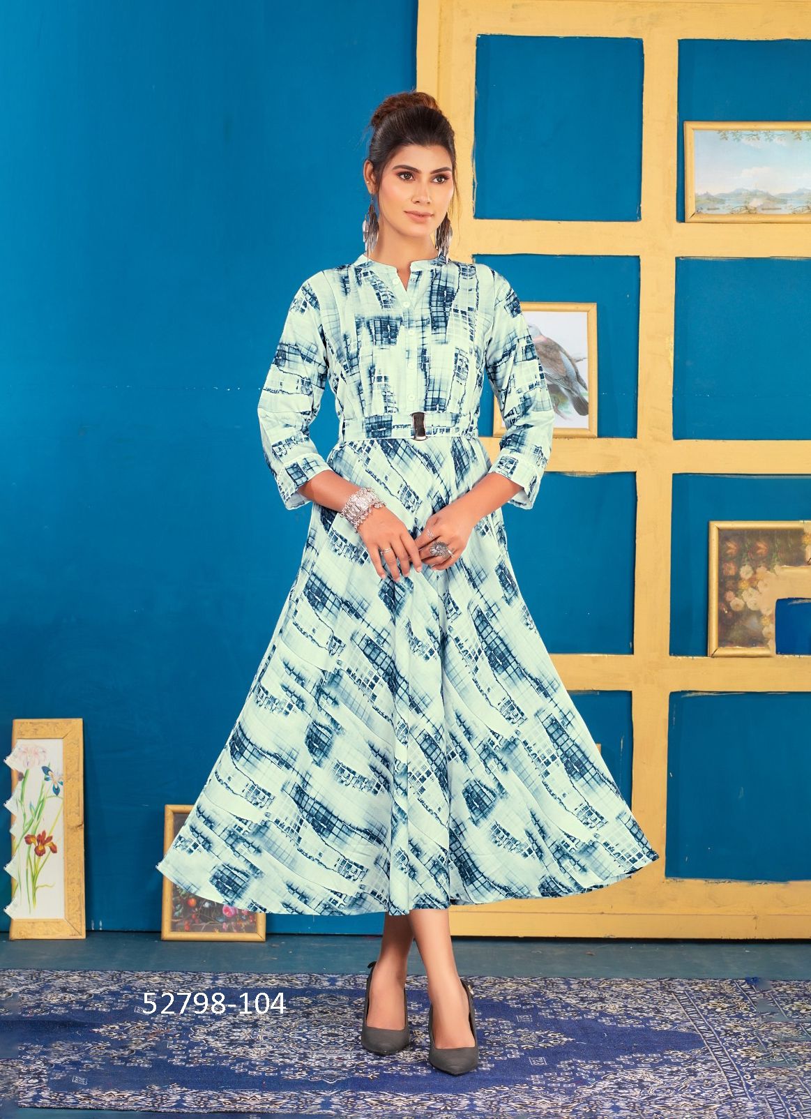 POPCORN - CATALOG # 52798 (SET OF 6 READYMADE KURTIS)