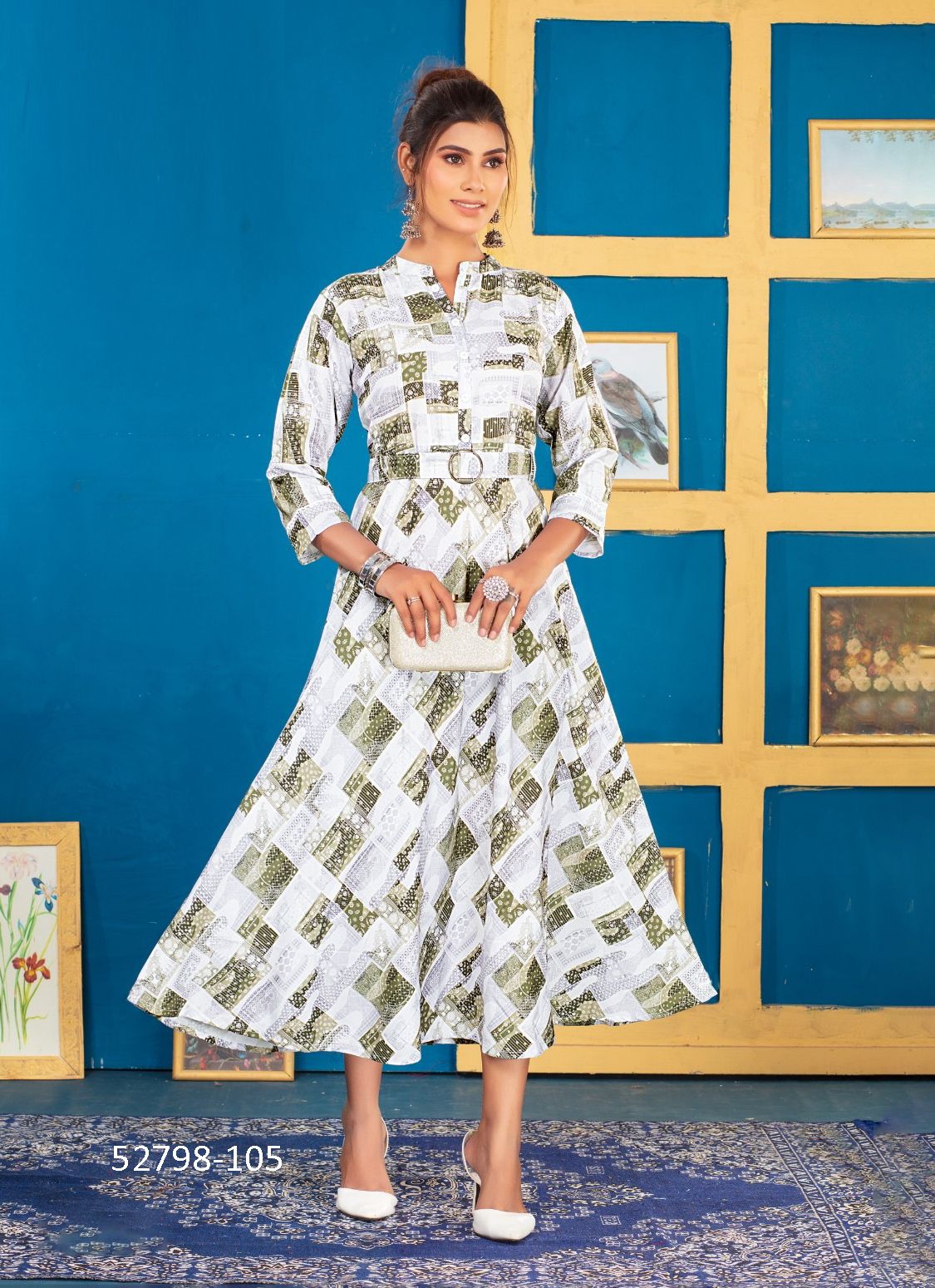 POPCORN - CATALOG # 52798 (SET OF 6 READYMADE KURTIS)