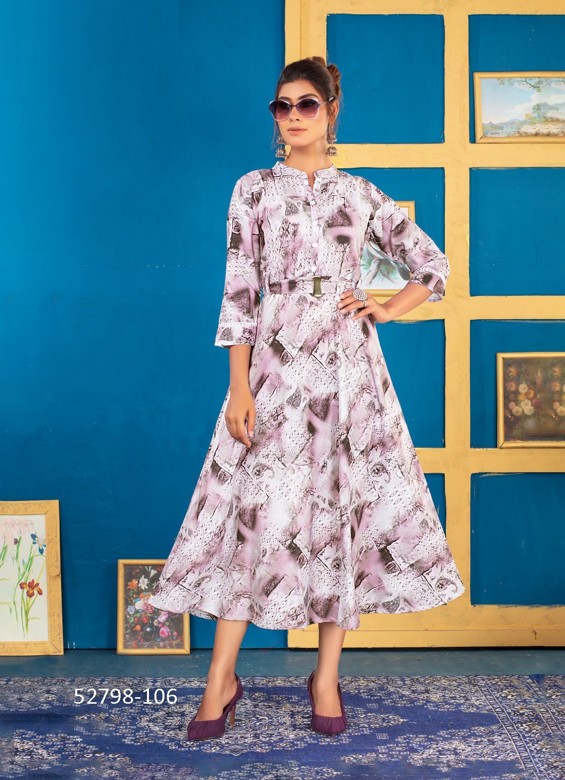 POPCORN - CATALOG # 52798 (SET OF 6 READYMADE KURTIS)