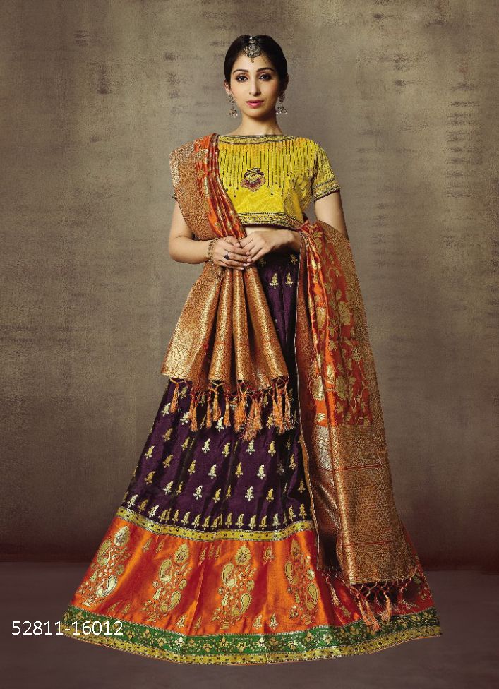SAMYUKTA 1 - CATALOG # 52811 (SET OF 8 READYMADE LEHENGAS)