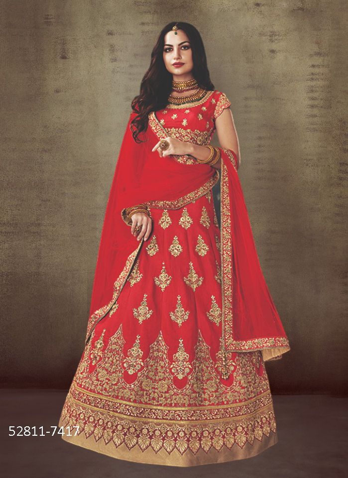 SAMYUKTA 1 - CATALOG # 52811 (SET OF 8 READYMADE LEHENGAS)
