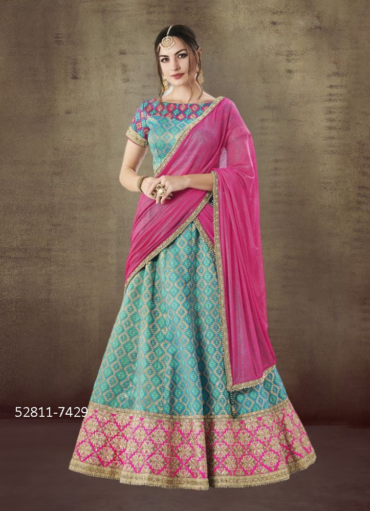 SAMYUKTA 1 - CATALOG # 52811 (SET OF 8 READYMADE LEHENGAS)
