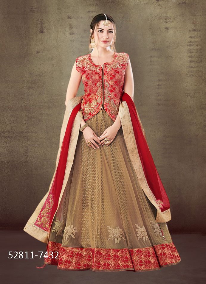 SAMYUKTA 1 - CATALOG # 52811 (SET OF 8 READYMADE LEHENGAS)
