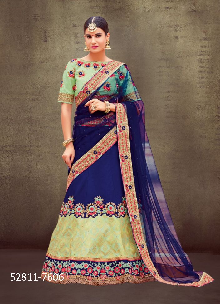 SAMYUKTA 1 - CATALOG # 52811 (SET OF 8 READYMADE LEHENGAS)