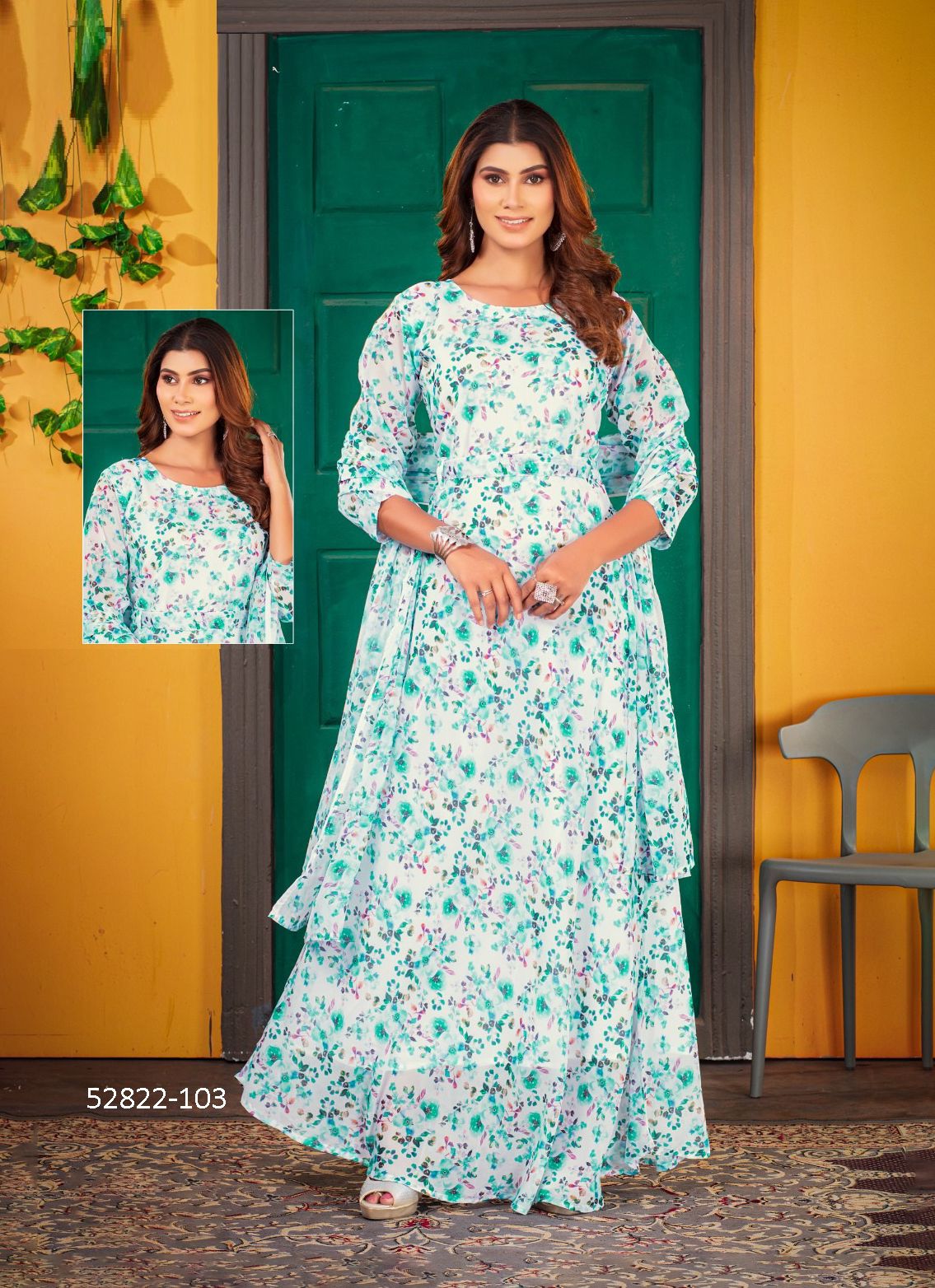 KISMAT - CATALOG # 52822 (SET OF 6 READYMADE KURTIS)