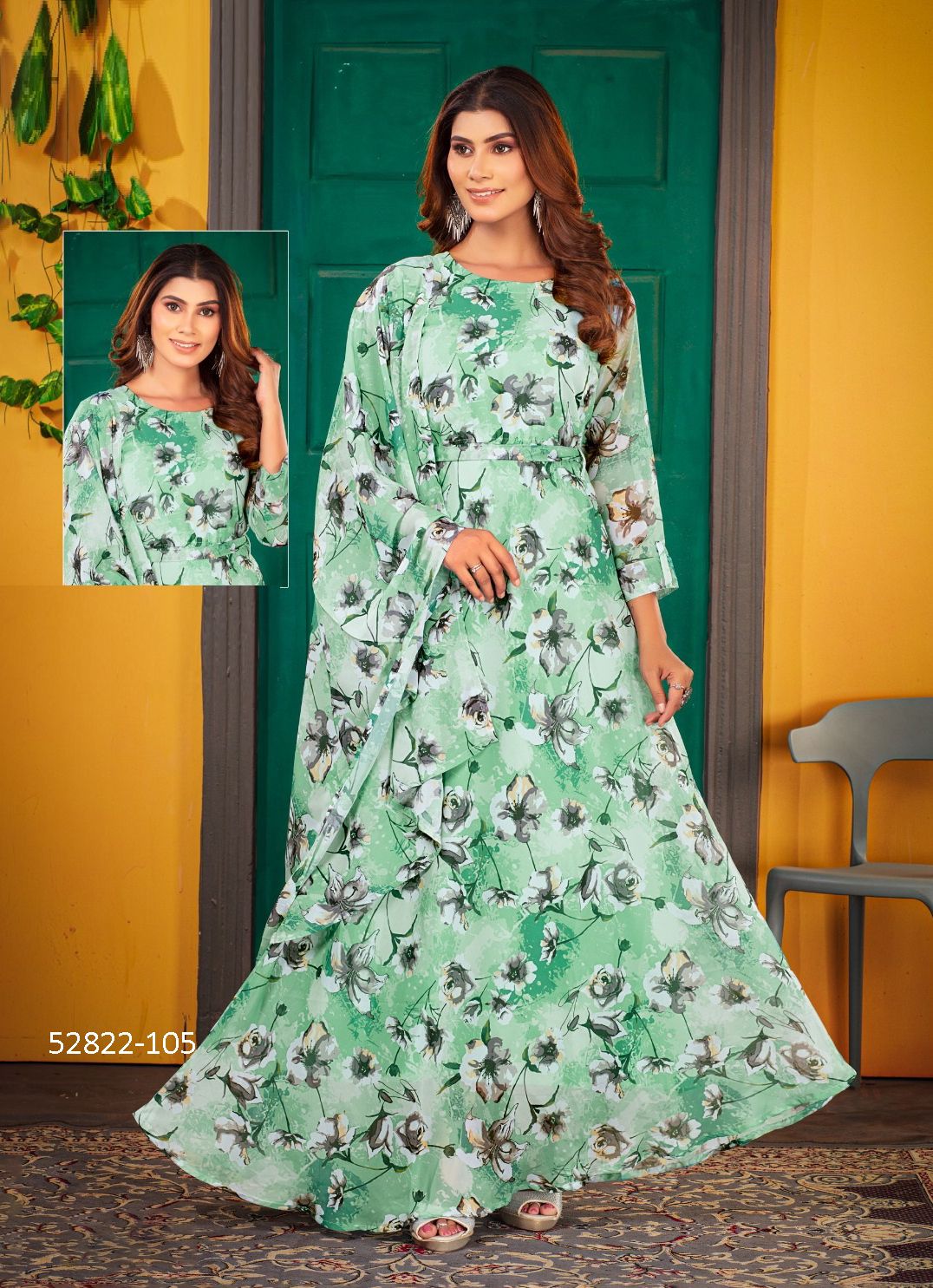 KISMAT - CATALOG # 52822 (SET OF 6 READYMADE KURTIS)