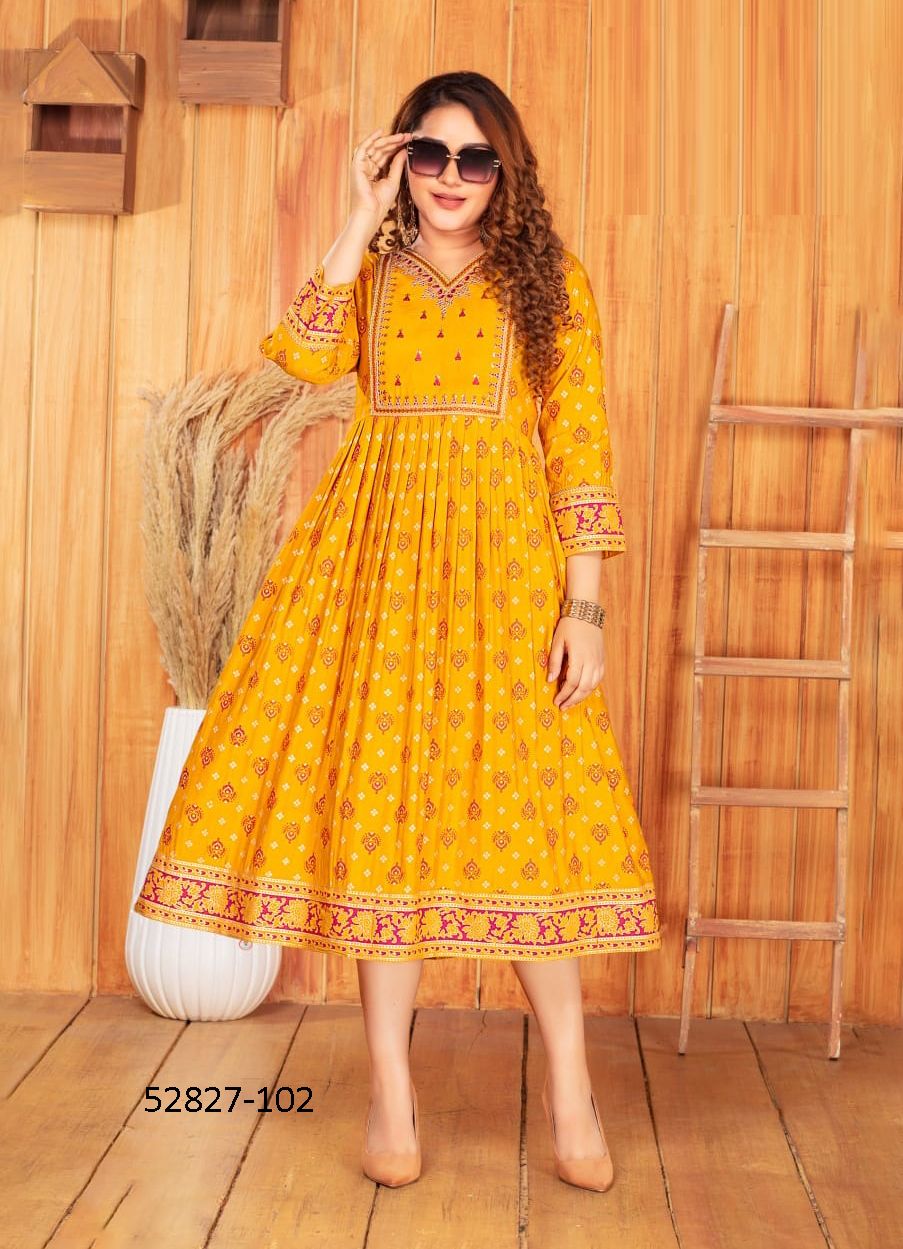 VAMA - CATALOG # 52827 (SET OF 6 READYMADE KURTIS)