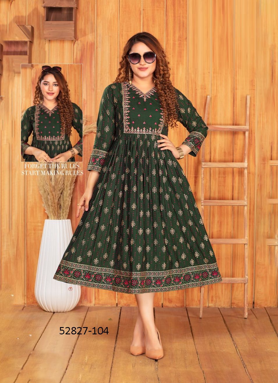 VAMA - CATALOG # 52827 (SET OF 6 READYMADE KURTIS)