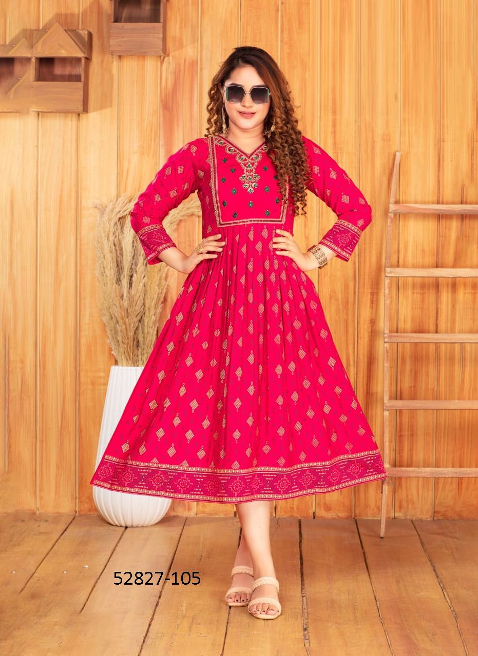 VAMA - CATALOG # 52827 (SET OF 6 READYMADE KURTIS)