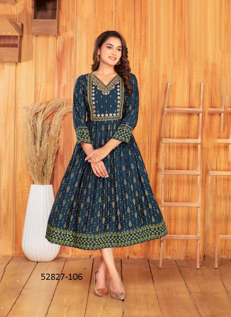 VAMA - CATALOG # 52827 (SET OF 6 READYMADE KURTIS)