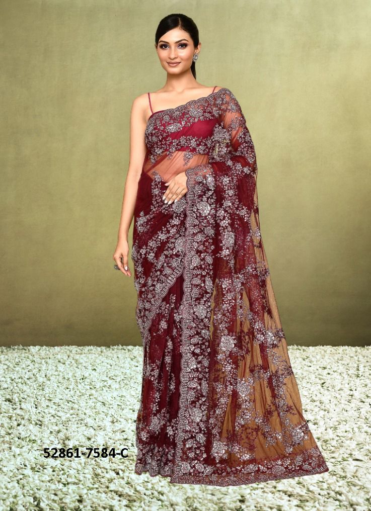 PALLAVI - CATALOG # 52861 (SET OF 6 SAREES)