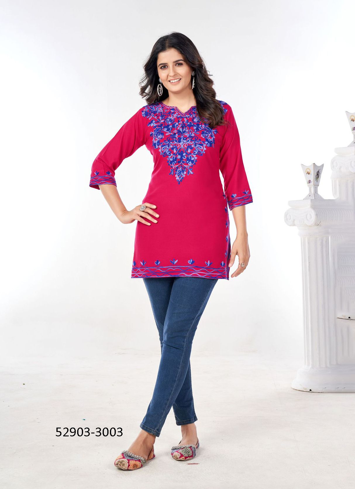 GULMARG 3 - CATALOG # 52903 (SET OF 6 READYMADE KURTIS)