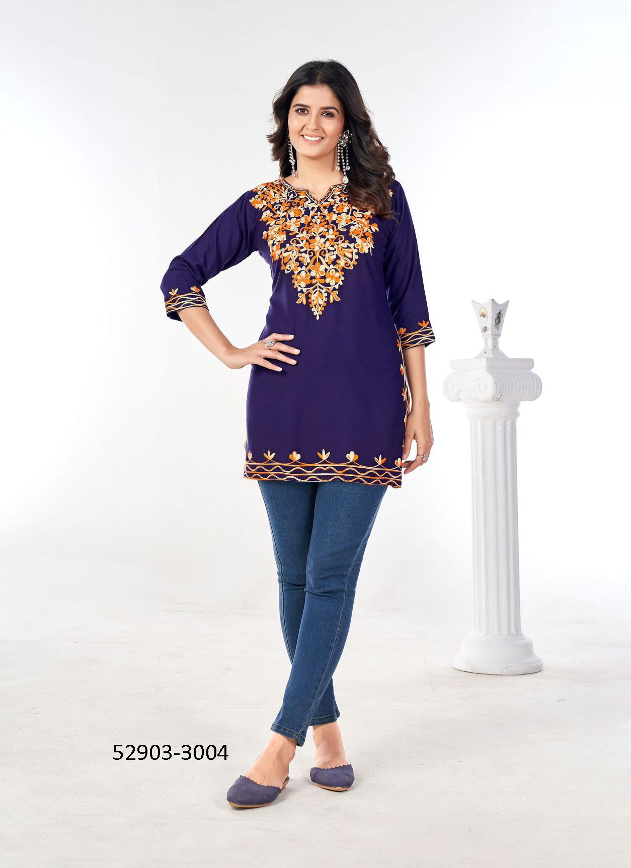 GULMARG 3 - CATALOG # 52903 (SET OF 6 READYMADE KURTIS)
