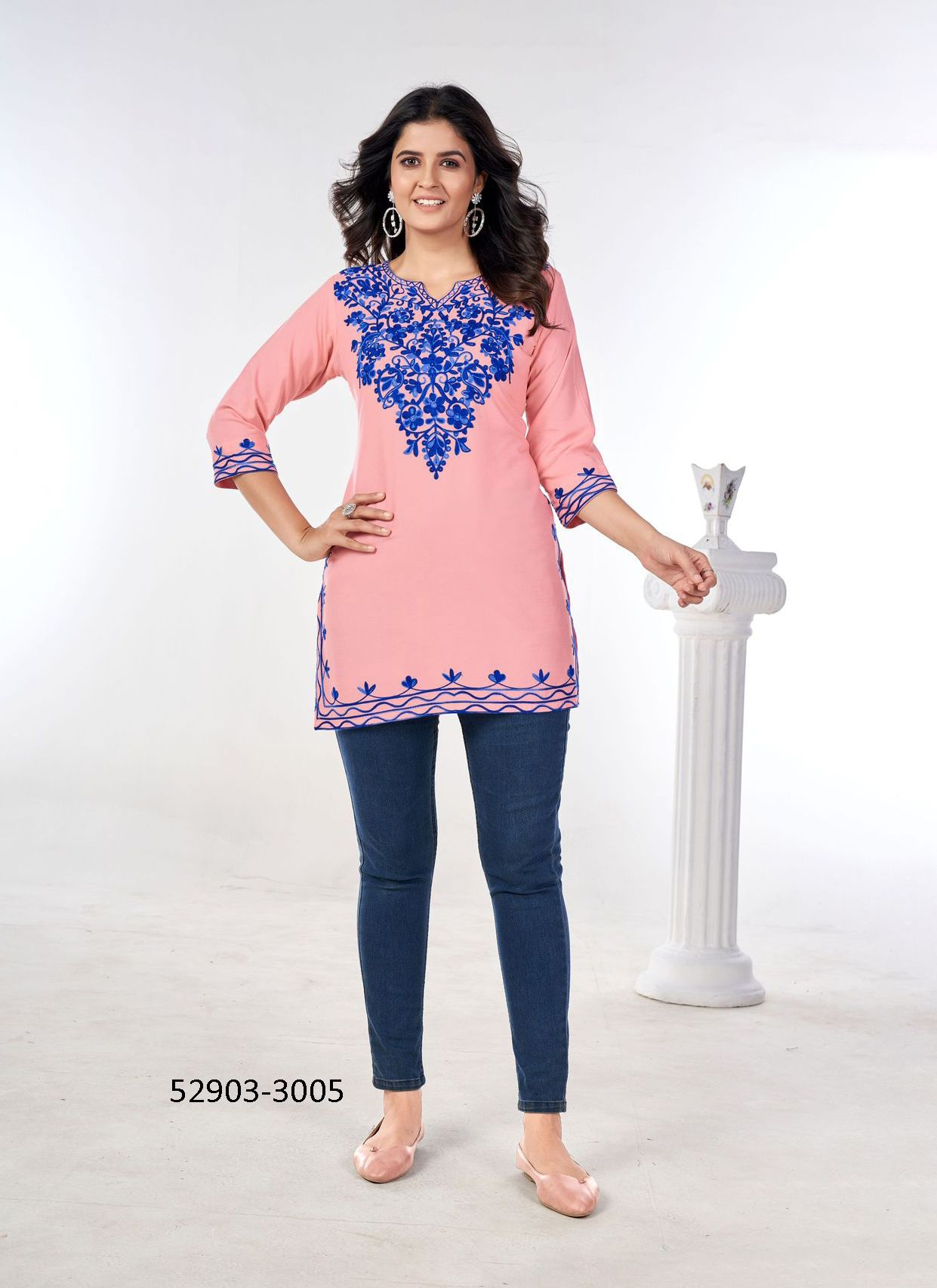 GULMARG 3 - CATALOG # 52903 (SET OF 6 READYMADE KURTIS)