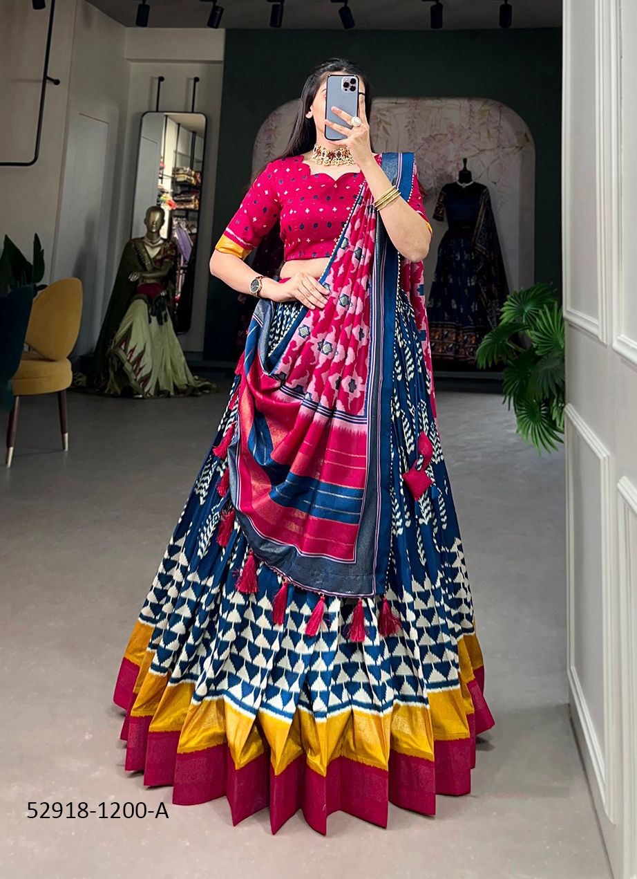 MORNI 1200 - CATALOG # 52918 (SET OF 4 LEHENGAS (SEMI-STITCHED)) MORNI 1200 - CATALOG # 52918 (SET OF 4 LEHENGAS (SEMI-STITCHED))