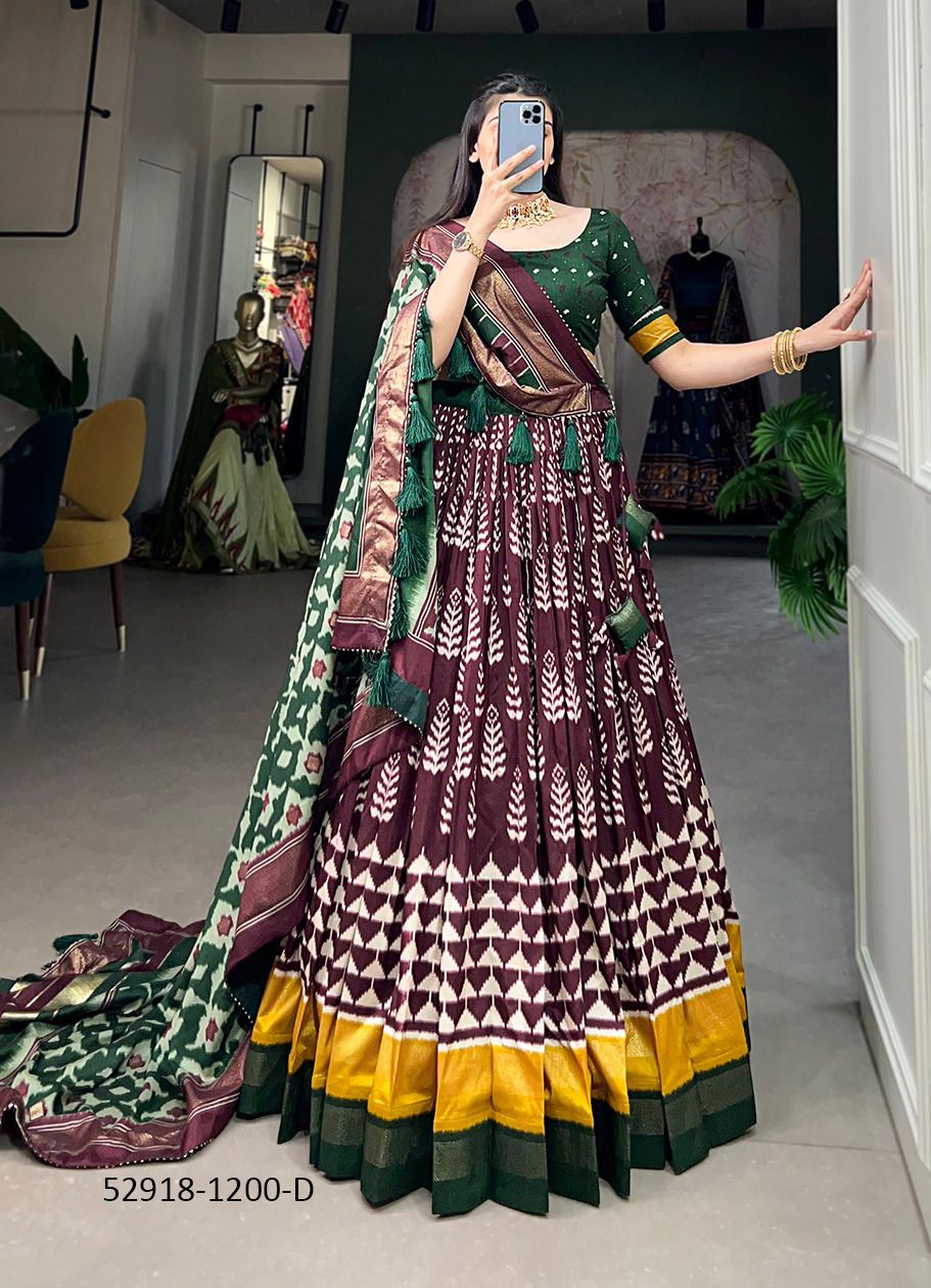 MORNI 1200 - CATALOG # 52918 (SET OF 4 LEHENGAS (SEMI-STITCHED)) MORNI 1200 - CATALOG # 52918 (SET OF 4 LEHENGAS (SEMI-STITCHED))