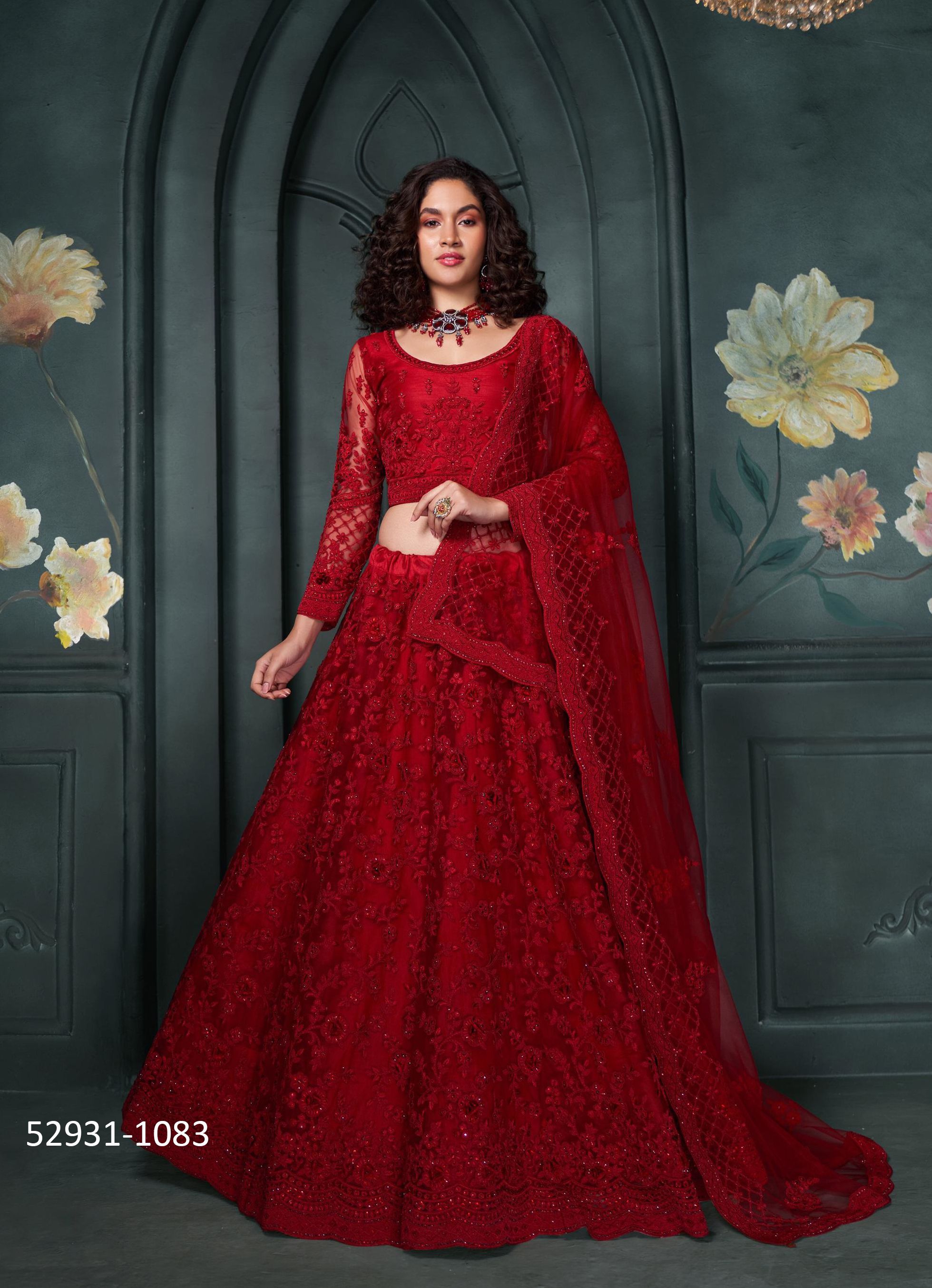 BRIDAL HERITAGE 5 - CATALOG # 52931 (SET OF 4 LEHENGAS (SEMI-STITCHED)) BRIDAL HERITAGE 5 - CATALOG # 52931 (SET OF 4 LEHENGAS (SEMI-STITCHED))
