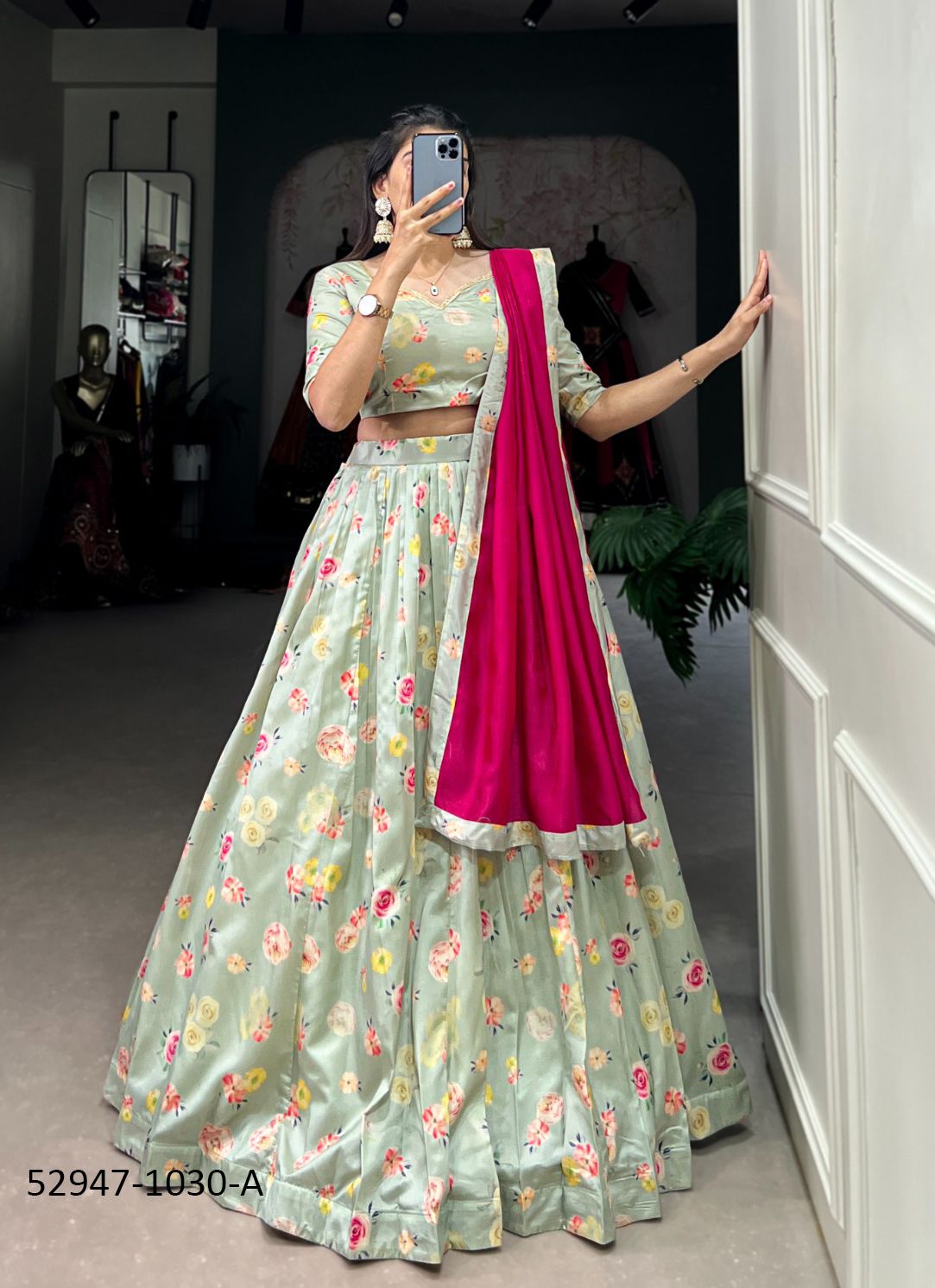 COLORS OF 1030 - CATALOG # 52947 (SET OF 2 LEHENGAS (SEMI-STITCHED)) COLORS OF 1030 - CATALOG # 52947 (SET OF 2 LEHENGAS (SEMI-STITCHED))