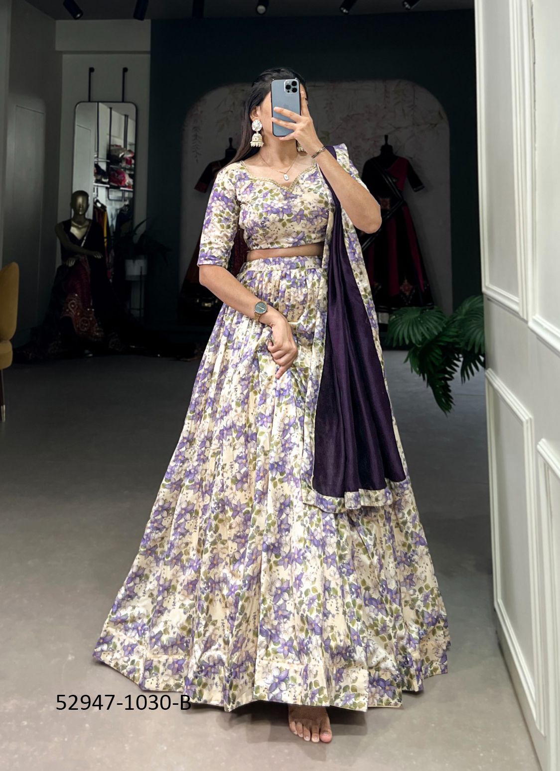 COLORS OF 1030 - CATALOG # 52947 (SET OF 2 LEHENGAS (SEMI-STITCHED)) COLORS OF 1030 - CATALOG # 52947 (SET OF 2 LEHENGAS (SEMI-STITCHED))