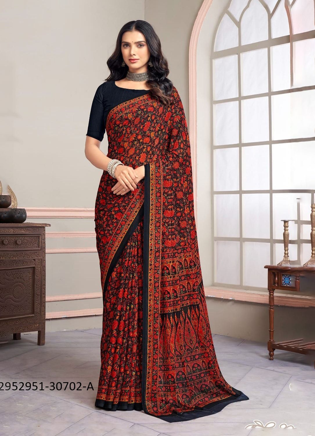 STAR CHIFFON 147 - CATALOG # 52951 (SET OF 12 SAREES)