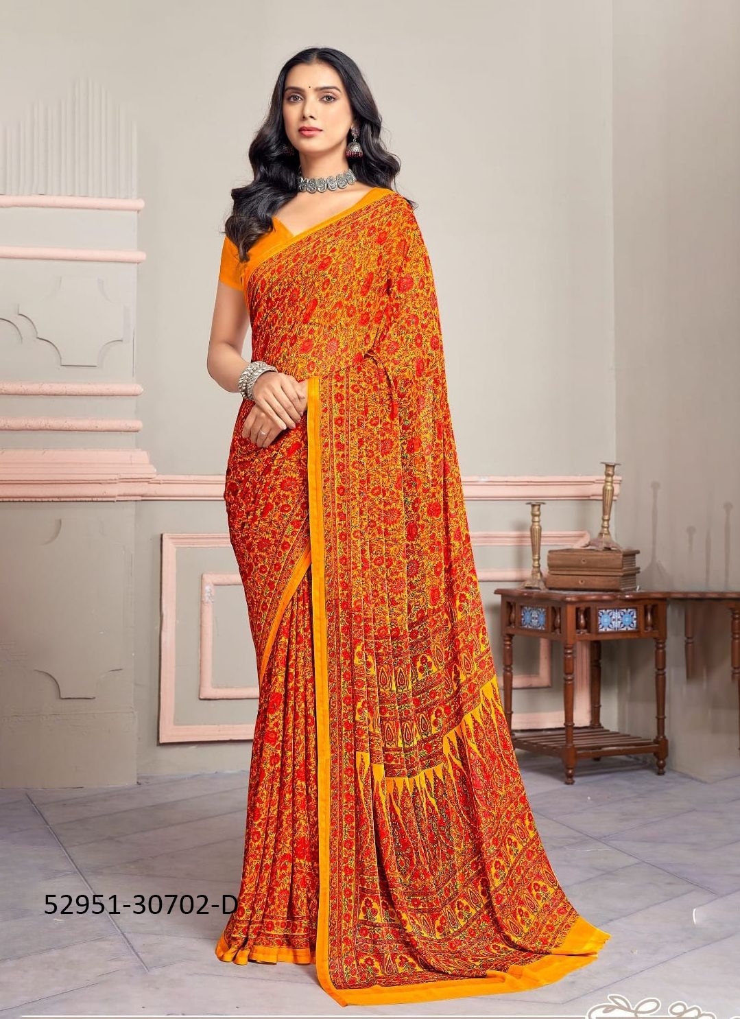 STAR CHIFFON 147 - CATALOG # 52951 (SET OF 12 SAREES)