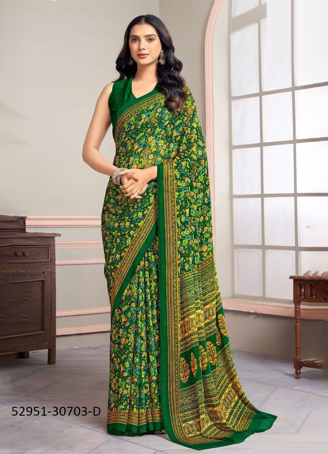 STAR CHIFFON 147 - CATALOG # 52951 (SET OF 12 SAREES)