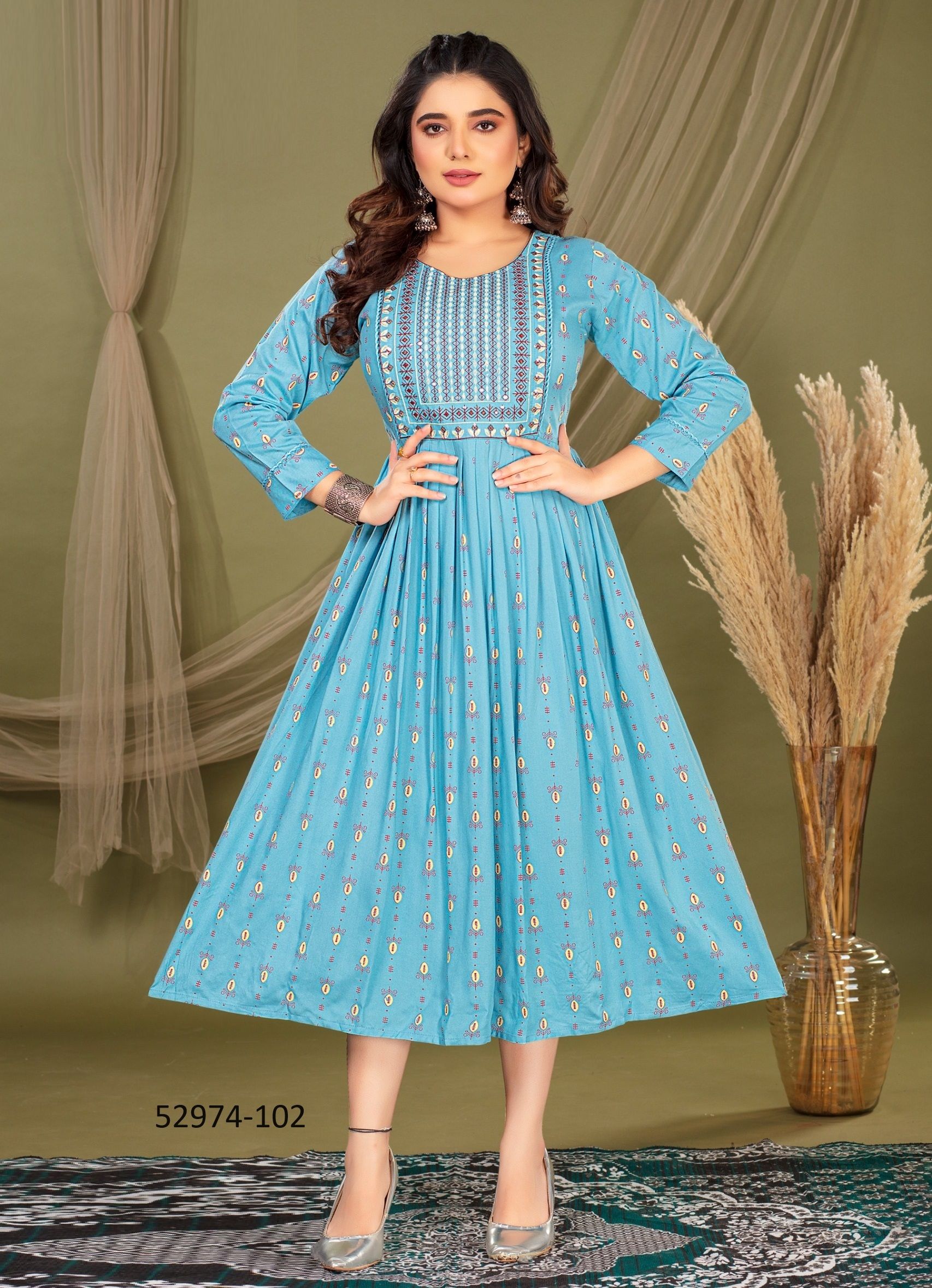ZIYA - CATALOG # 52974 (SET OF 6 READYMADE KURTIS)