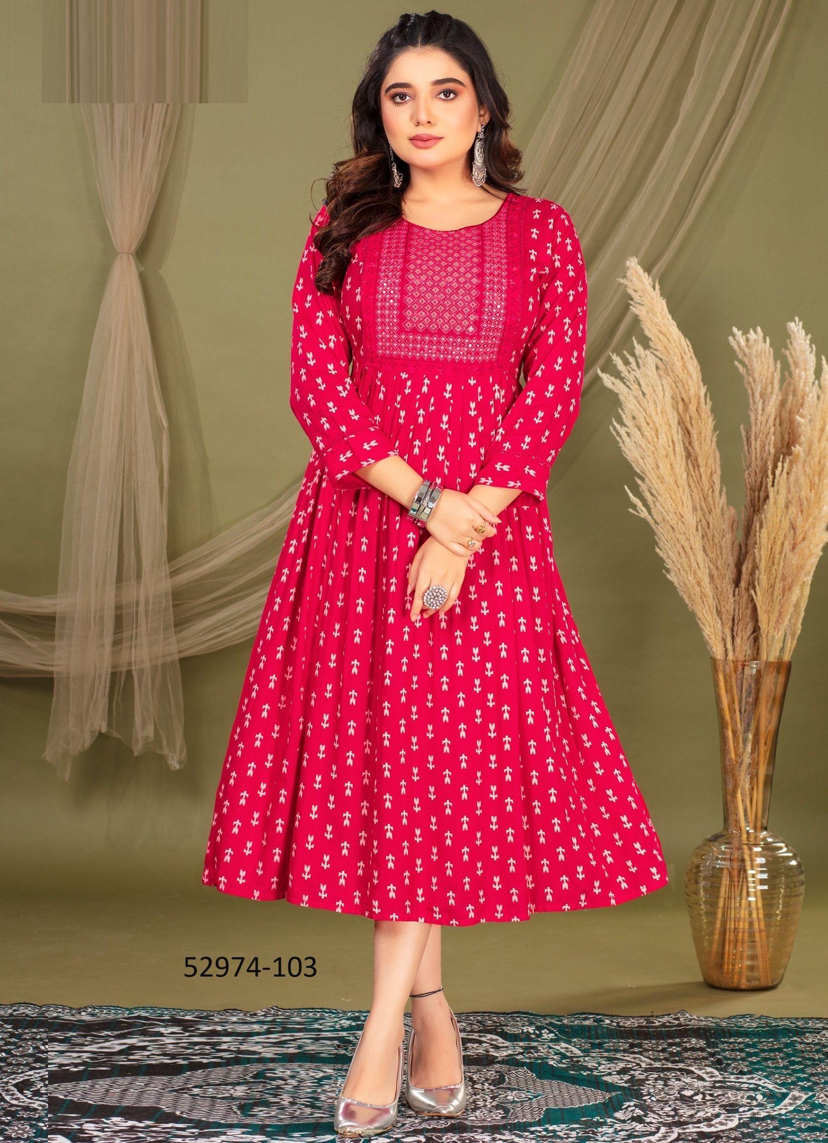 ZIYA - CATALOG # 52974 (SET OF 6 READYMADE KURTIS)