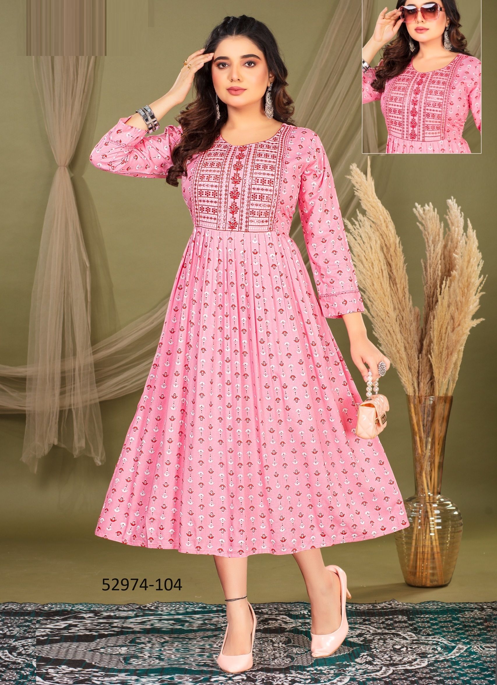 ZIYA - CATALOG # 52974 (SET OF 6 READYMADE KURTIS)