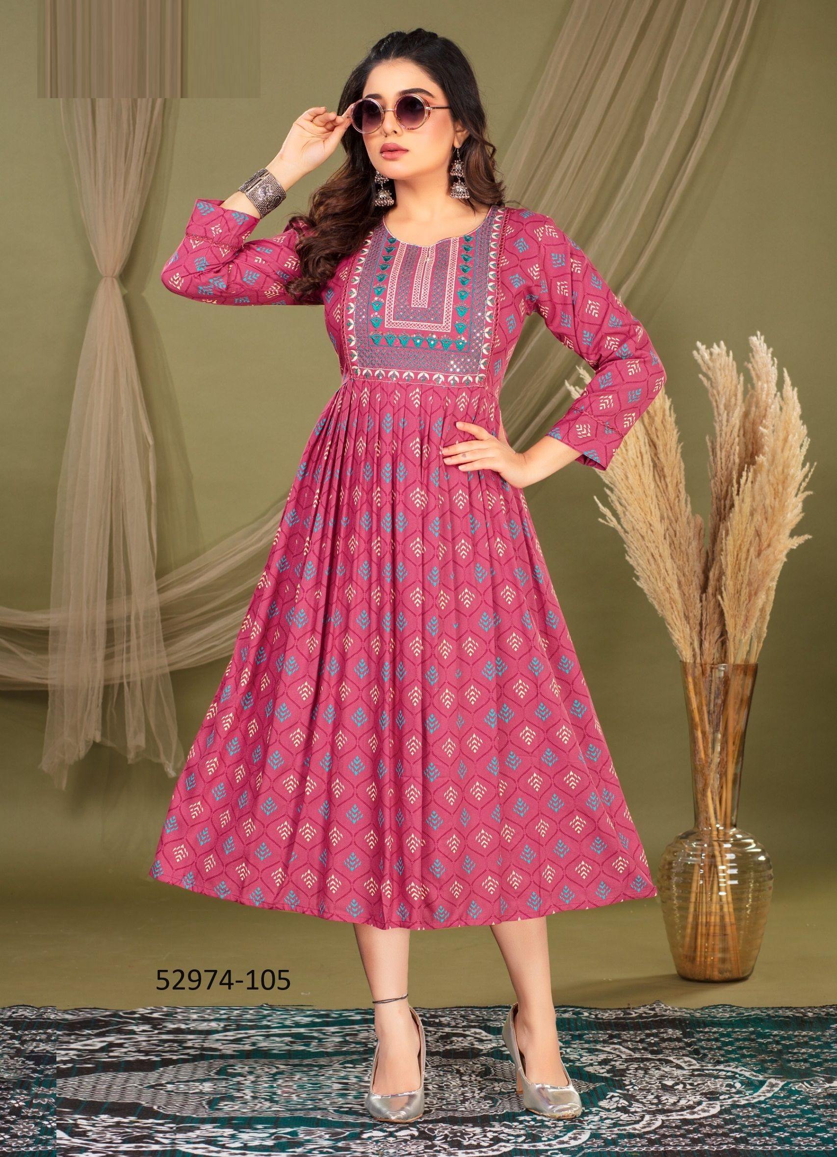 ZIYA - CATALOG # 52974 (SET OF 6 READYMADE KURTIS)