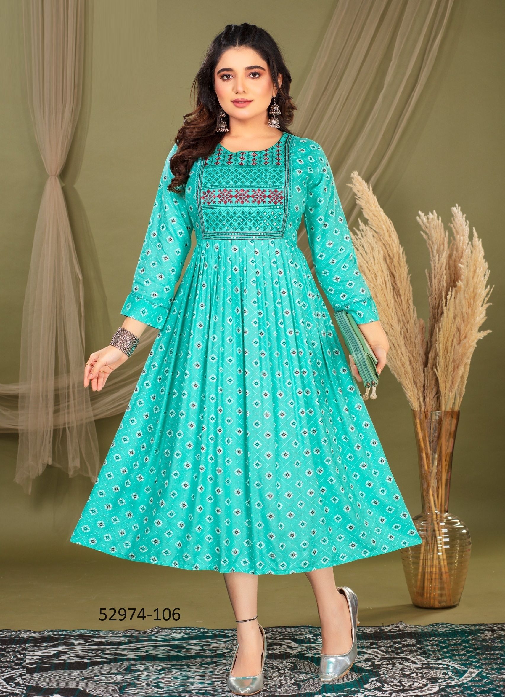 ZIYA - CATALOG # 52974 (SET OF 6 READYMADE KURTIS)