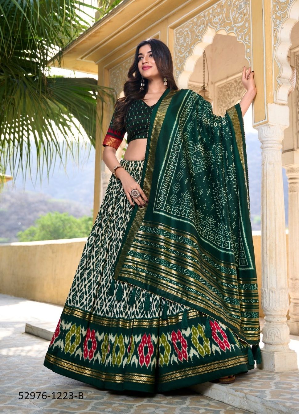PRANAUTHI - CATALOG # 52976 (SET OF 4 LEHENGAS (SEMI-STITCHED)) PRANAUTHI - CATALOG # 52976 (SET OF 4 LEHENGAS (SEMI-STITCHED))