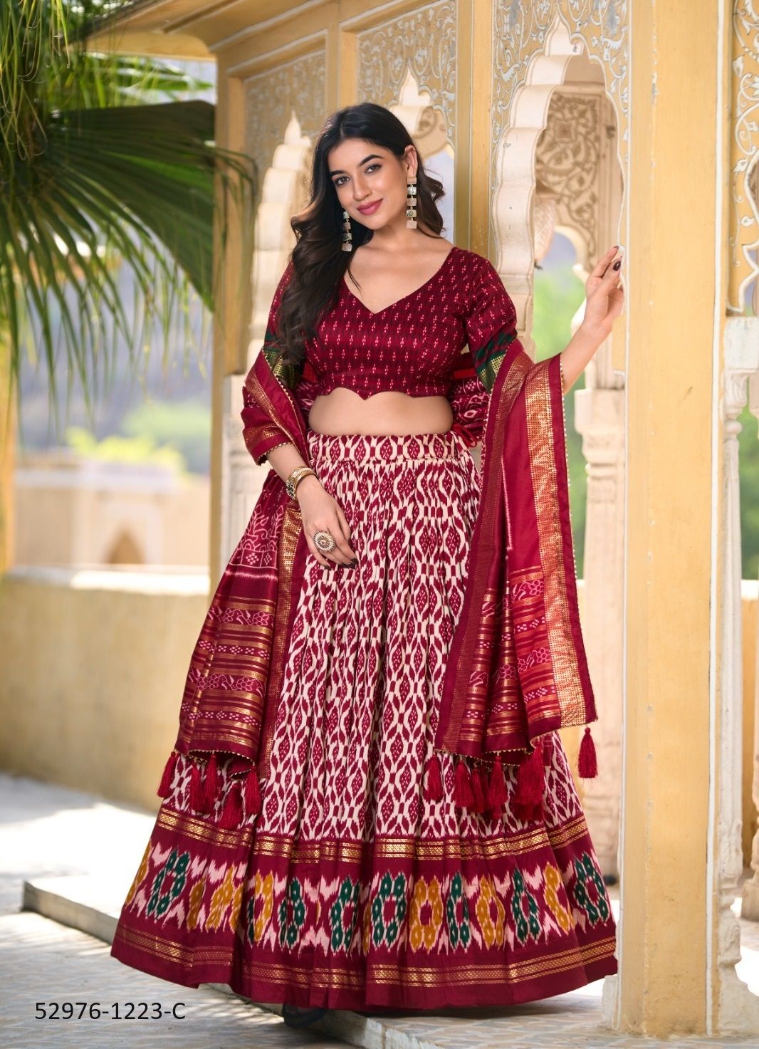 PRANAUTHI - CATALOG # 52976 (SET OF 4 LEHENGAS (SEMI-STITCHED)) PRANAUTHI - CATALOG # 52976 (SET OF 4 LEHENGAS (SEMI-STITCHED))