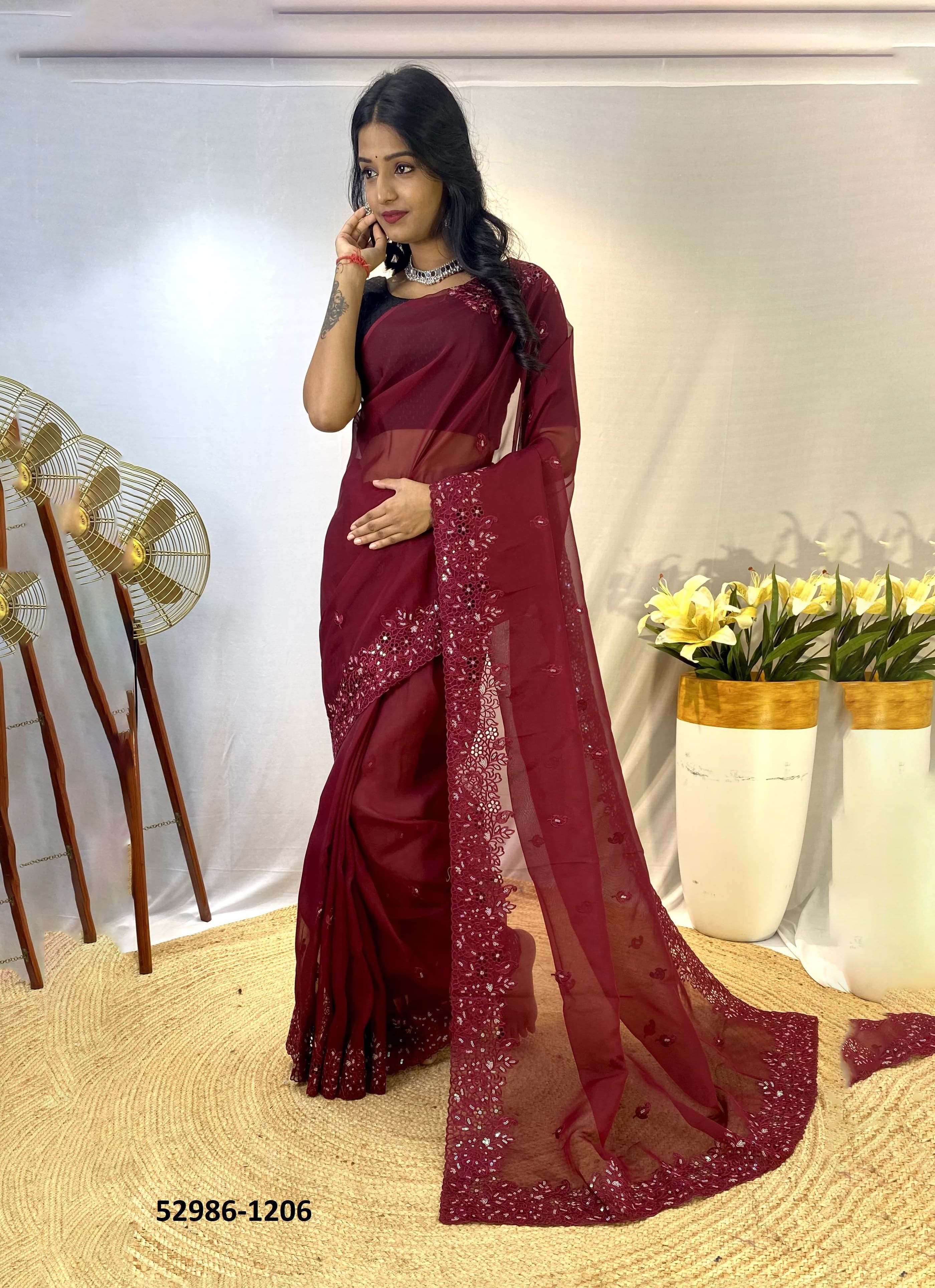 MAHAK - CATALOG # 52986 (SET OF 7 SAREES) MAHAK - CATALOG # 52986 (SET OF 7 SAREES)