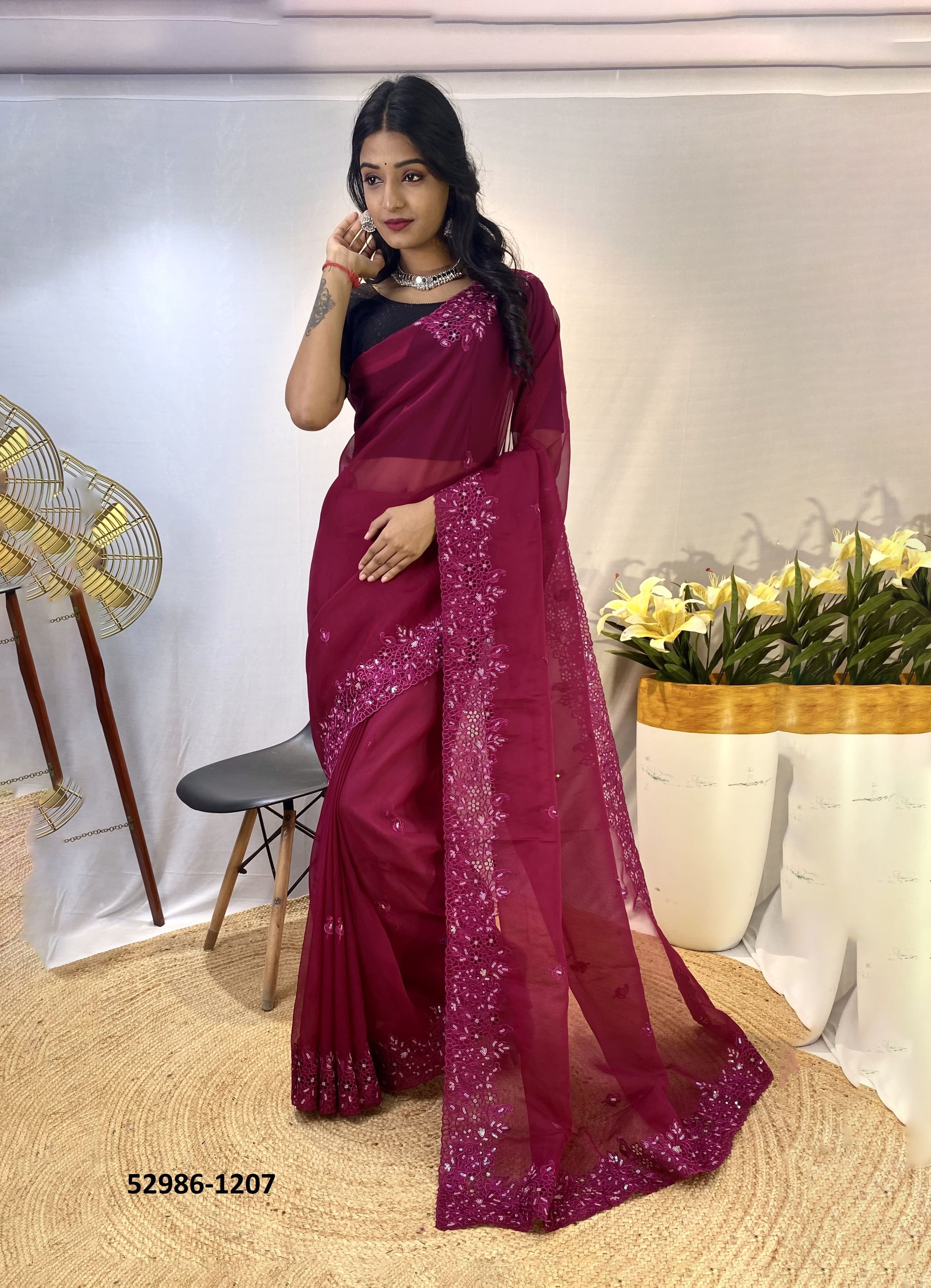 MAHAK - CATALOG # 52986 (SET OF 7 SAREES) MAHAK - CATALOG # 52986 (SET OF 7 SAREES)
