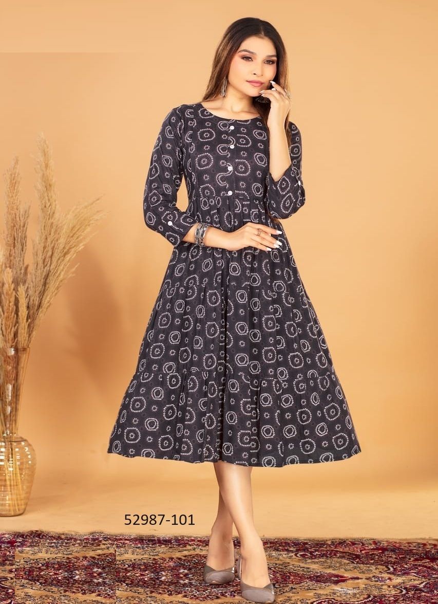 ZINAL - CATALOG # 52987 (SET OF 6 READYMADE KURTIS) ZINAL - CATALOG # 52987 (SET OF 6 READYMADE KURTIS)