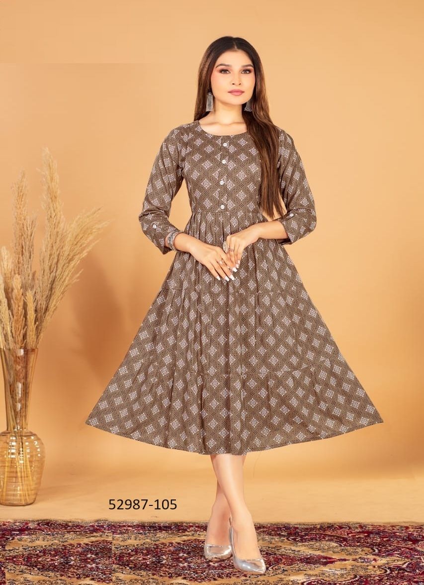 ZINAL - CATALOG # 52987 (SET OF 6 READYMADE KURTIS) ZINAL - CATALOG # 52987 (SET OF 6 READYMADE KURTIS)