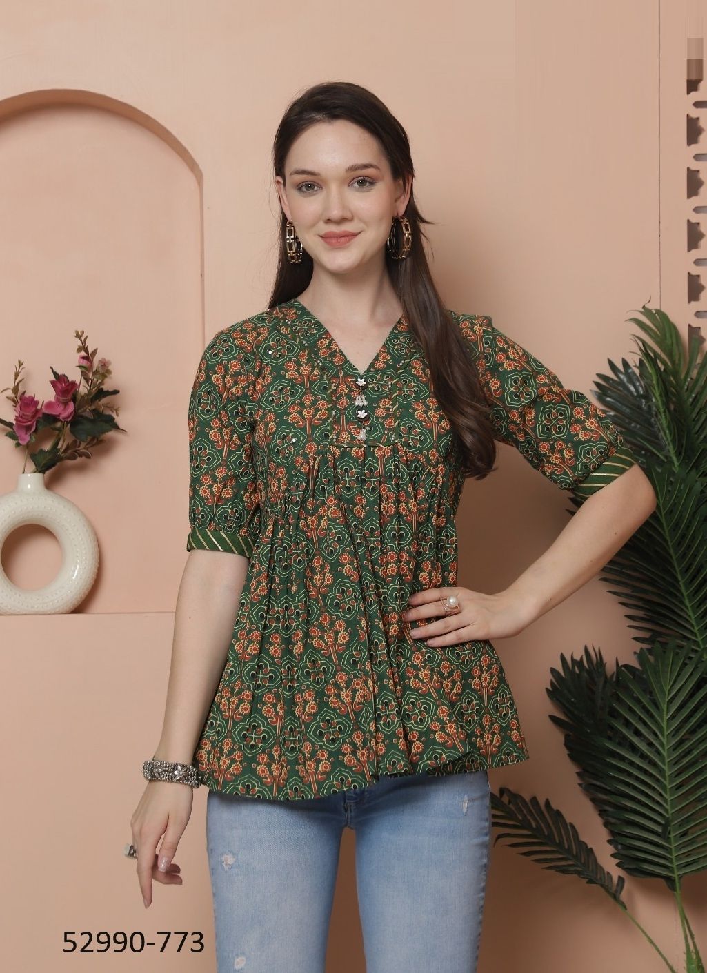 AARADHYA 23 - CATALOG # 52990 (SET OF 6 READYMADE KURTIS) AARADHYA 23 - CATALOG # 52990 (SET OF 6 READYMADE KURTIS)