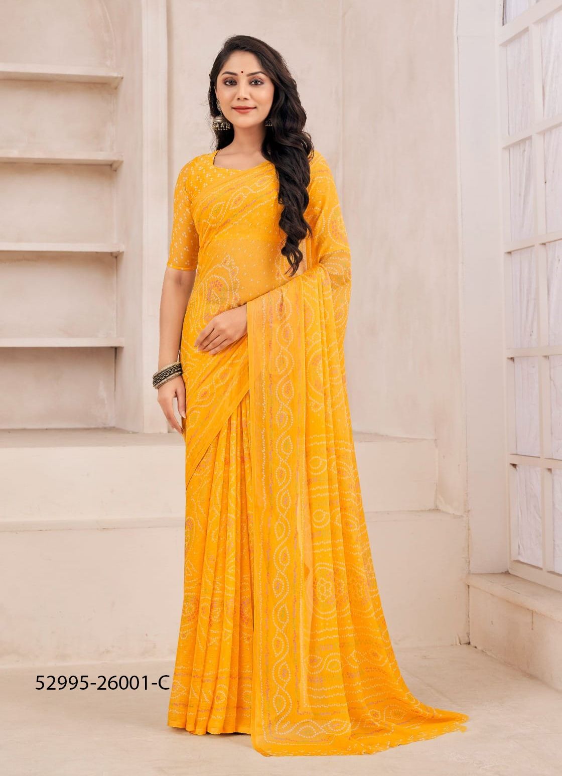 STAR CHIFFON 130 - CATALOG # 52995 (SET OF 12 SAREES)