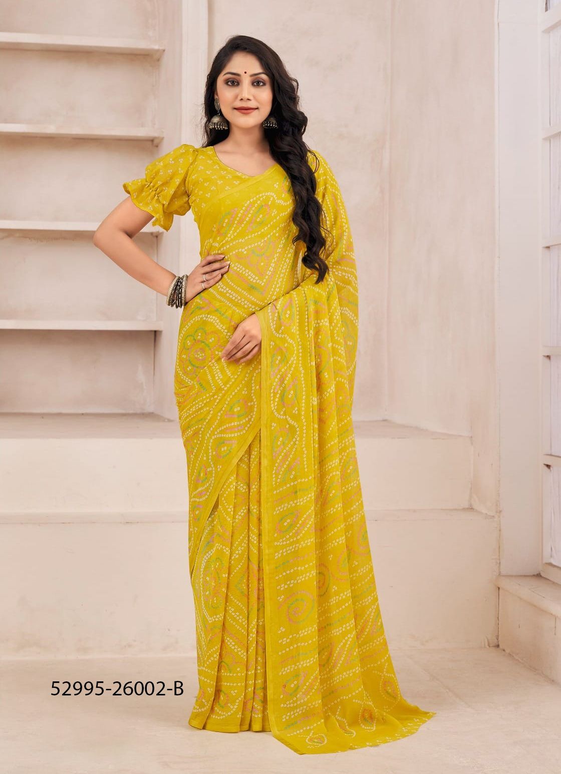 STAR CHIFFON 130 - CATALOG # 52995 (SET OF 12 SAREES)