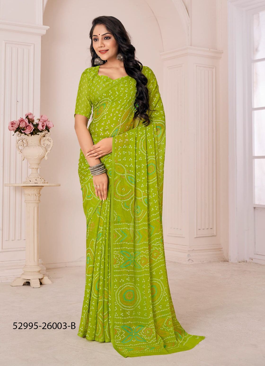 STAR CHIFFON 130 - CATALOG # 52995 (SET OF 12 SAREES)