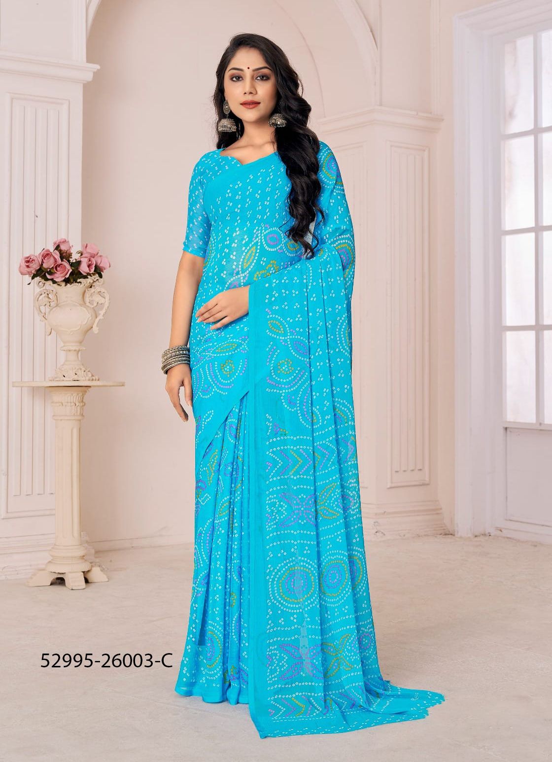 STAR CHIFFON 130 - CATALOG # 52995 (SET OF 12 SAREES)