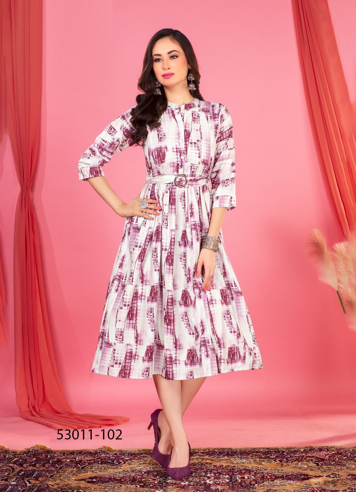 ADITYA - CATALOG # 53011 (SET OF 6 READYMADE KURTIS)