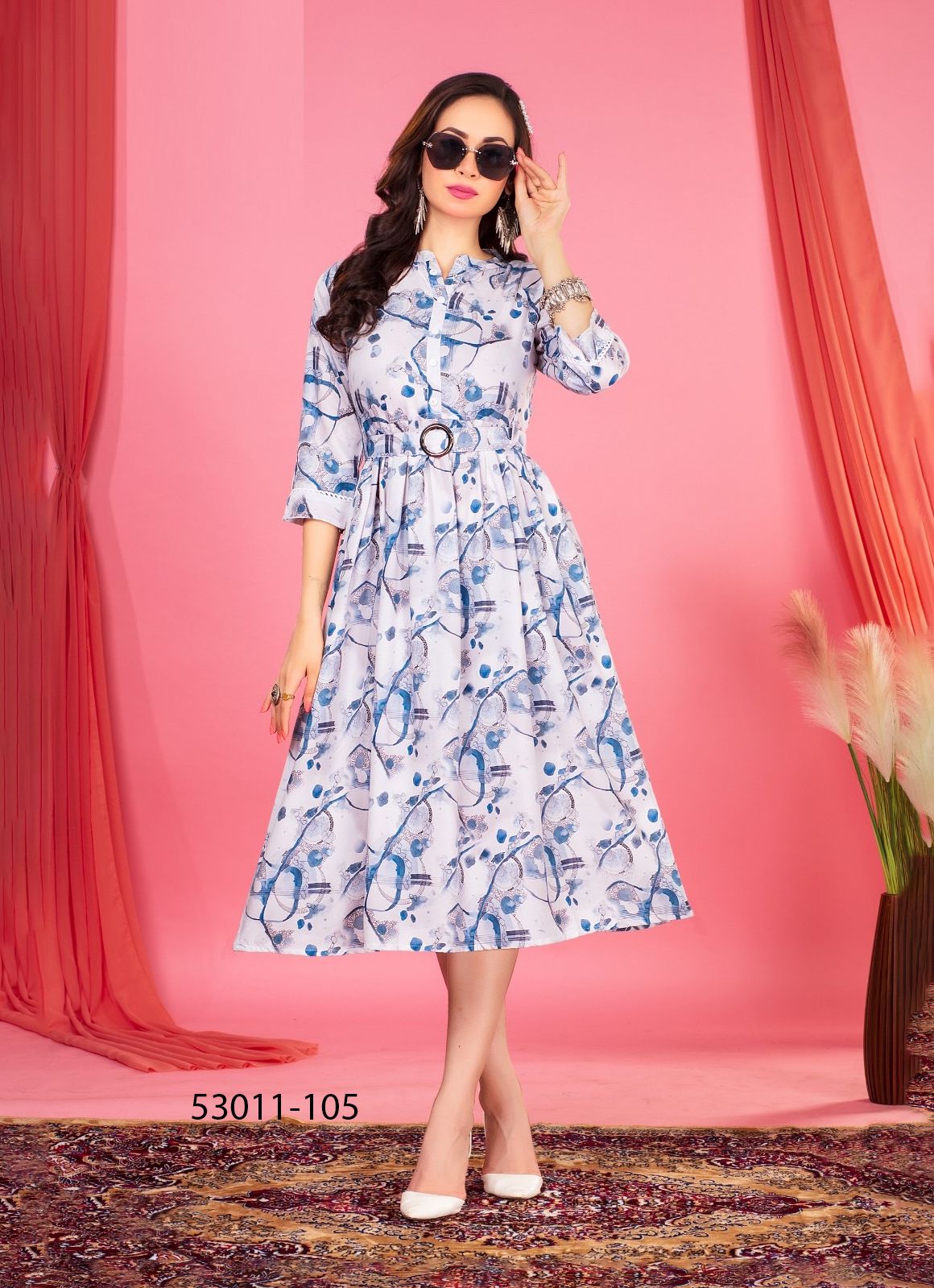 ADITYA - CATALOG # 53011 (SET OF 6 READYMADE KURTIS)